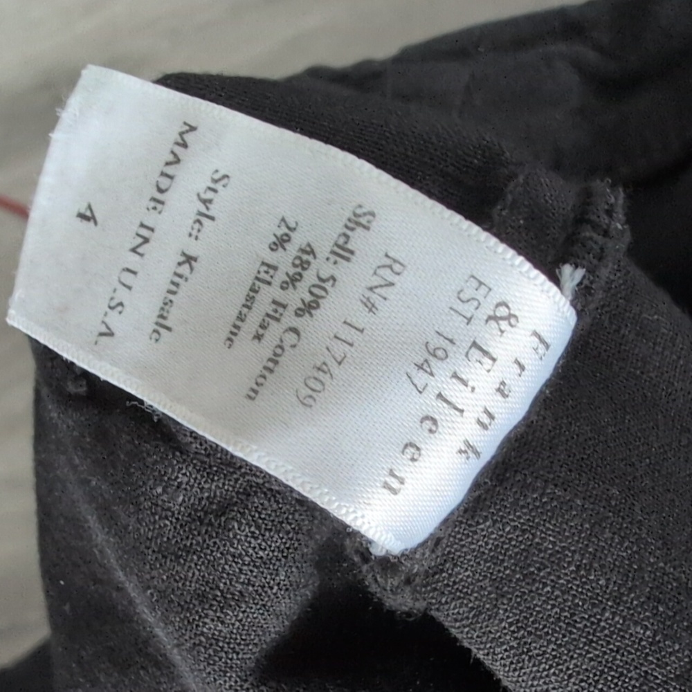 Frank & Eileen KINSALE Black, Italian Performance Linen - Picture 5 of 5